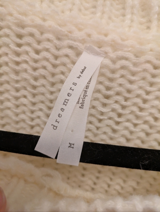 Dreamers Cream Sweater with Pastel Floral Appliqués - Picture 2 of 4